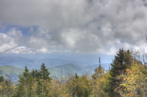 A Mountain Sky View From Clingmans Dome In Great Smoky Mountains National Park