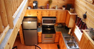 Staying In Gatlinburg, Tennessee Cabins For Vacation Is Easy With Fully Stocked Kitchens Like This